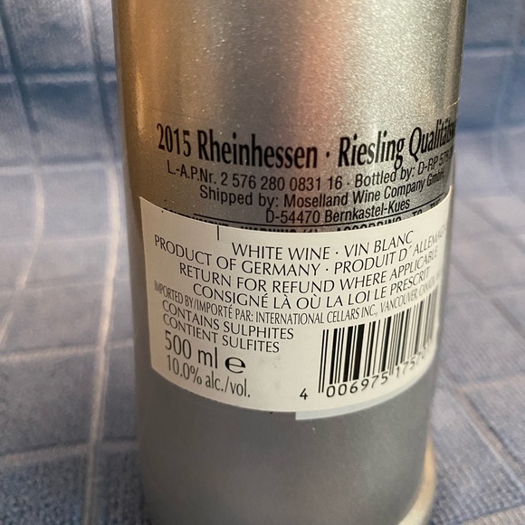 Moselland Cat Collection Wine bottle. 2015 Riesling - Picture 5 of 5